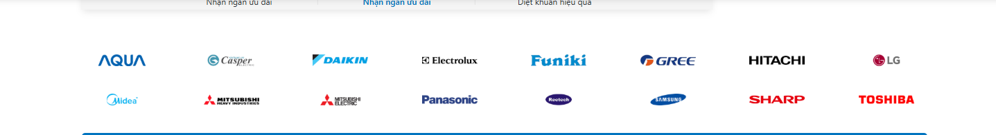 Nhấn vào thương hiệu để tìm kiếm sản phẩm