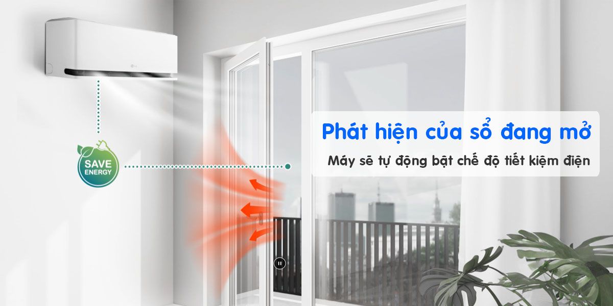 Cảm biến phát hiện cửa sổ mở có trên dòng điều hòa cao cấp