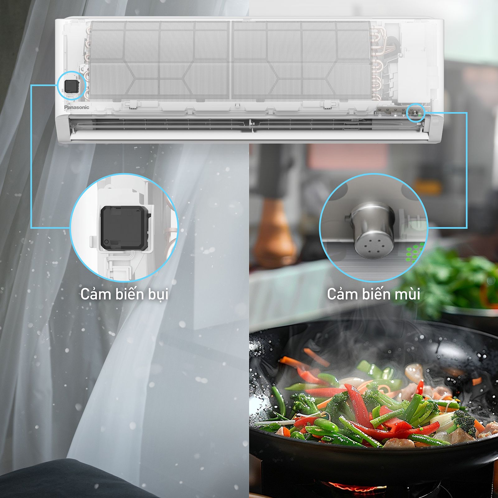 Cảm biến bụi và cảm biến mùi tân tiến đã được tích hợp trên Panasonic XU24BKH-8